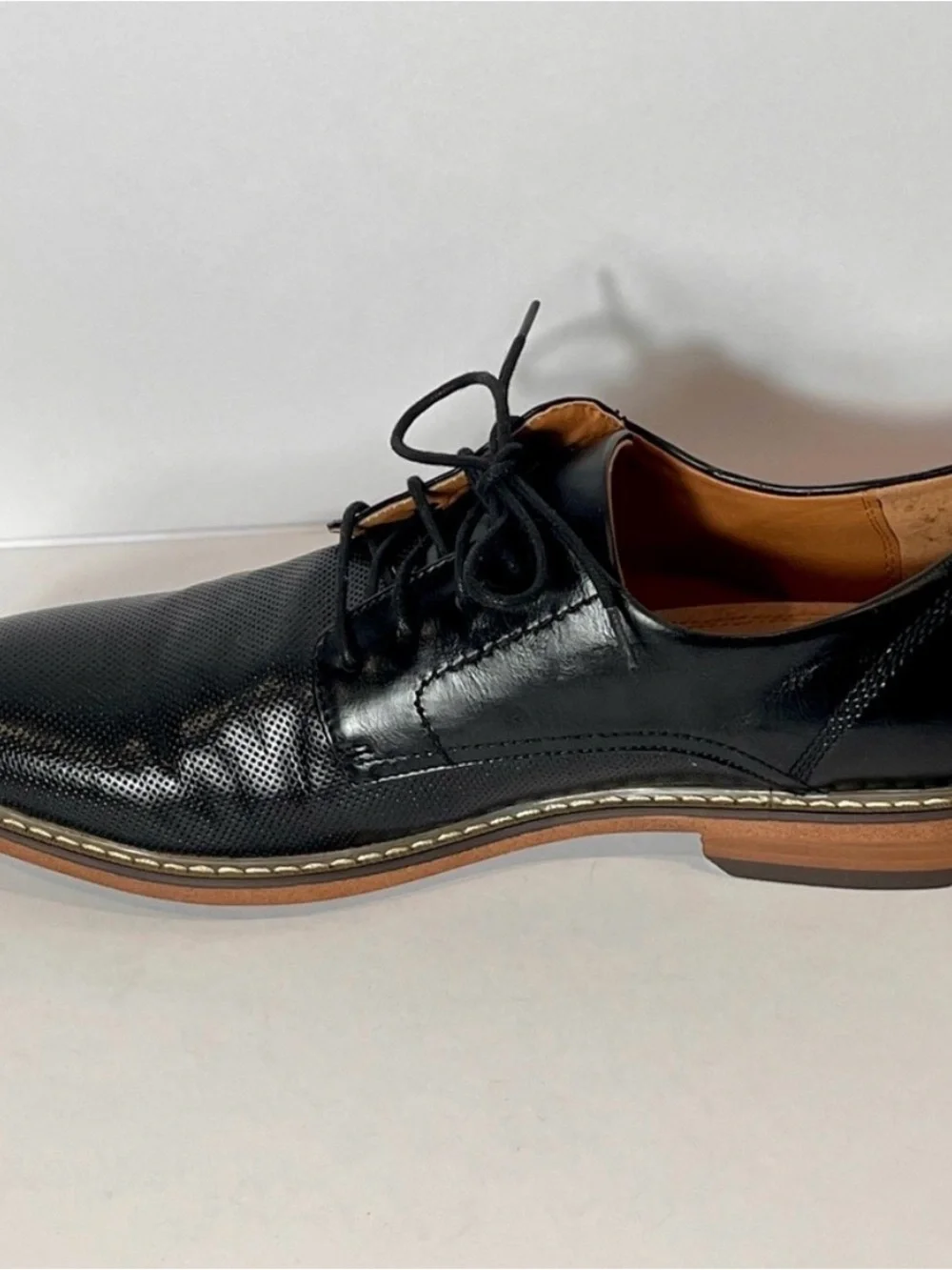 Steve Madden Men’s Nytro Black Perforated Derby Dress Shoes Size 9